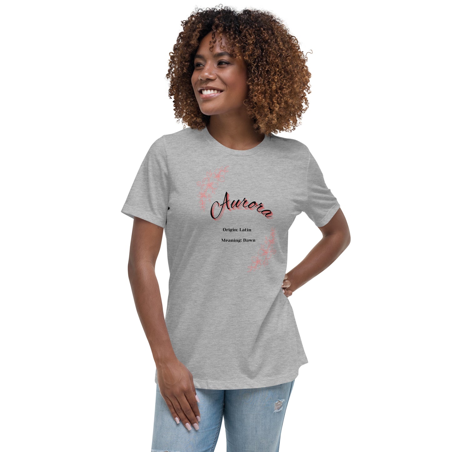 Aurora Name | Short Sleeve | Women's Relaxed T-Shirt   - #tag1# - #tag2# - 