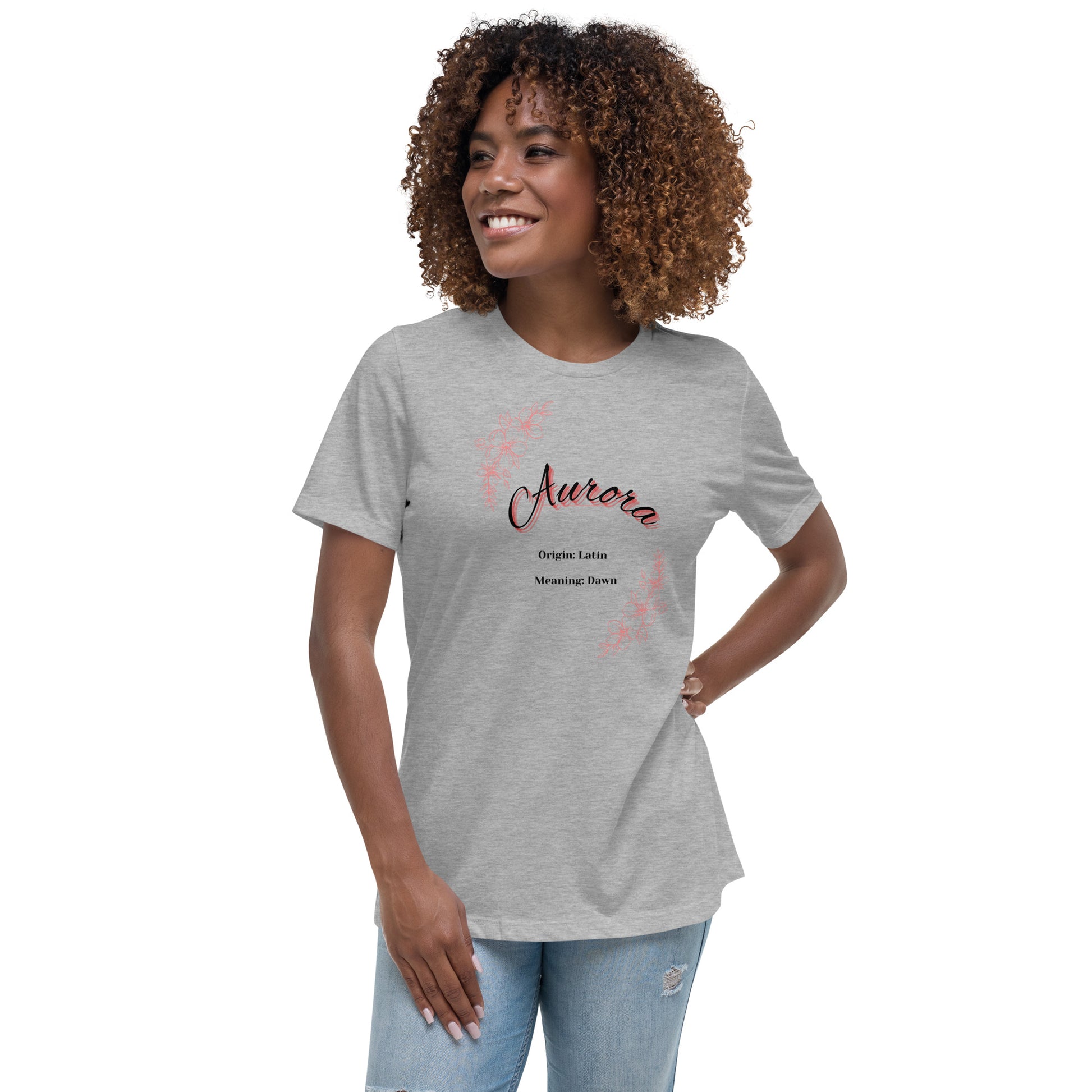 Aurora Name | Short Sleeve | Women's Relaxed T-Shirt   - #tag1# - #tag2# - 