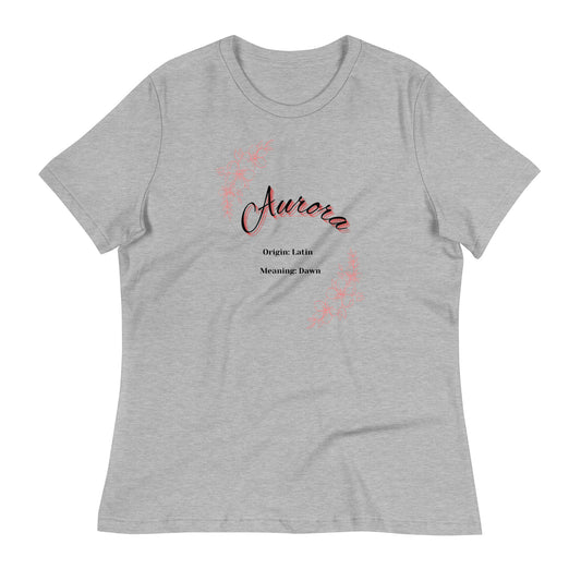 Aurora Name | Short Sleeve | Women's Relaxed T-Shirt   - #tag1# - #tag2# - 