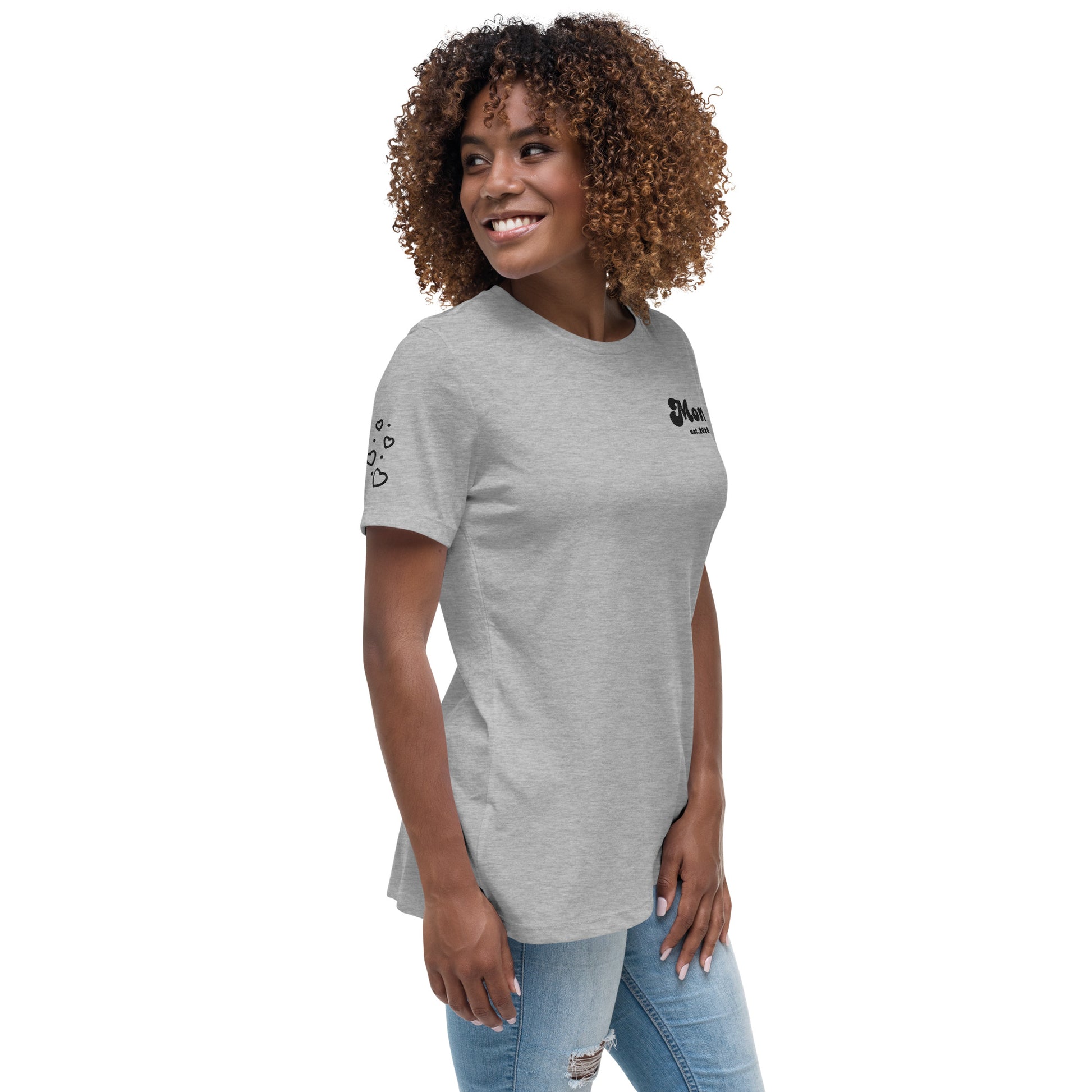 Mom est. 2025 | Embroidered | Short Sleeve | Women's Relaxed T-Shirt   - #tag1# - #tag2# - 