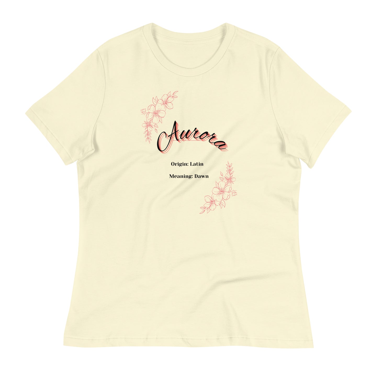 Aurora Name | Short Sleeve | Women's Relaxed T-Shirt   - #tag1# - #tag2# - 