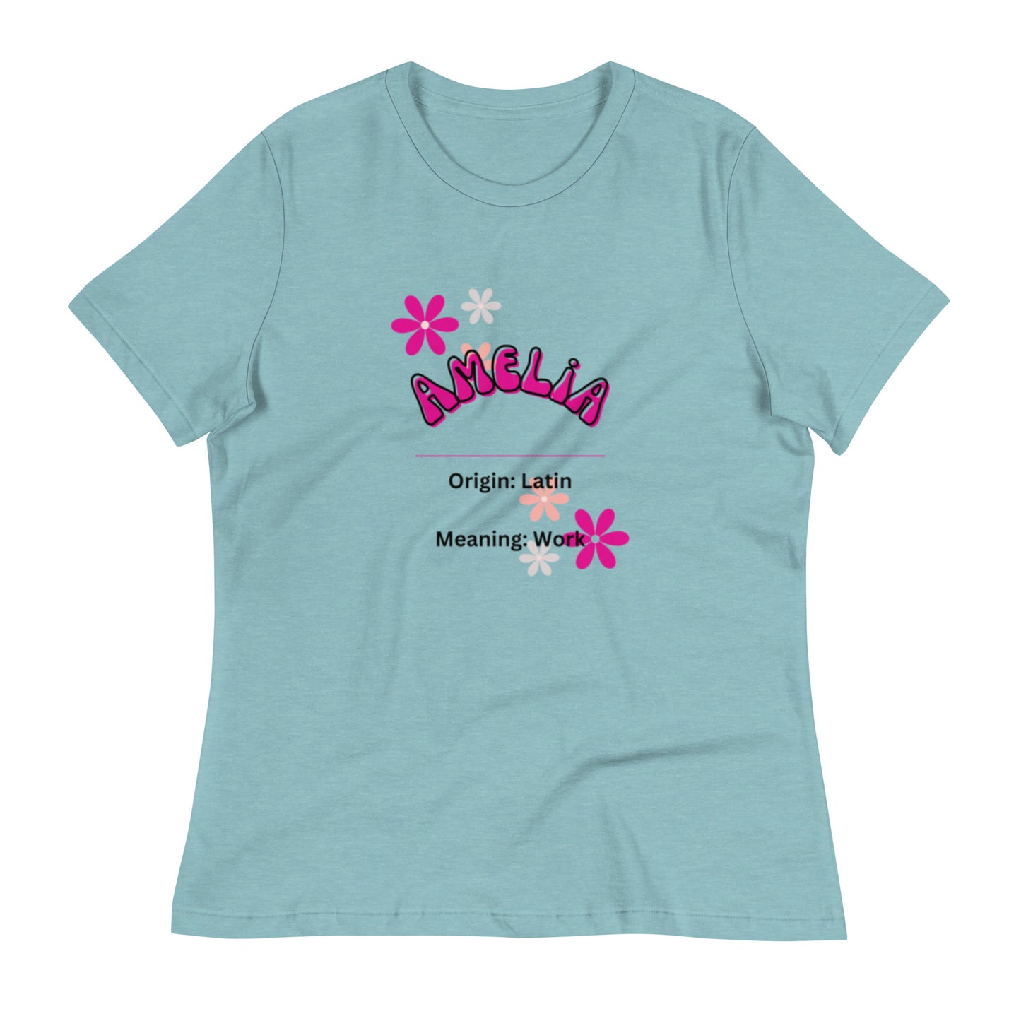 Amelia Name | Short Sleeve | Women's Relaxed T-Shirt   - #tag1# - #tag2# - 