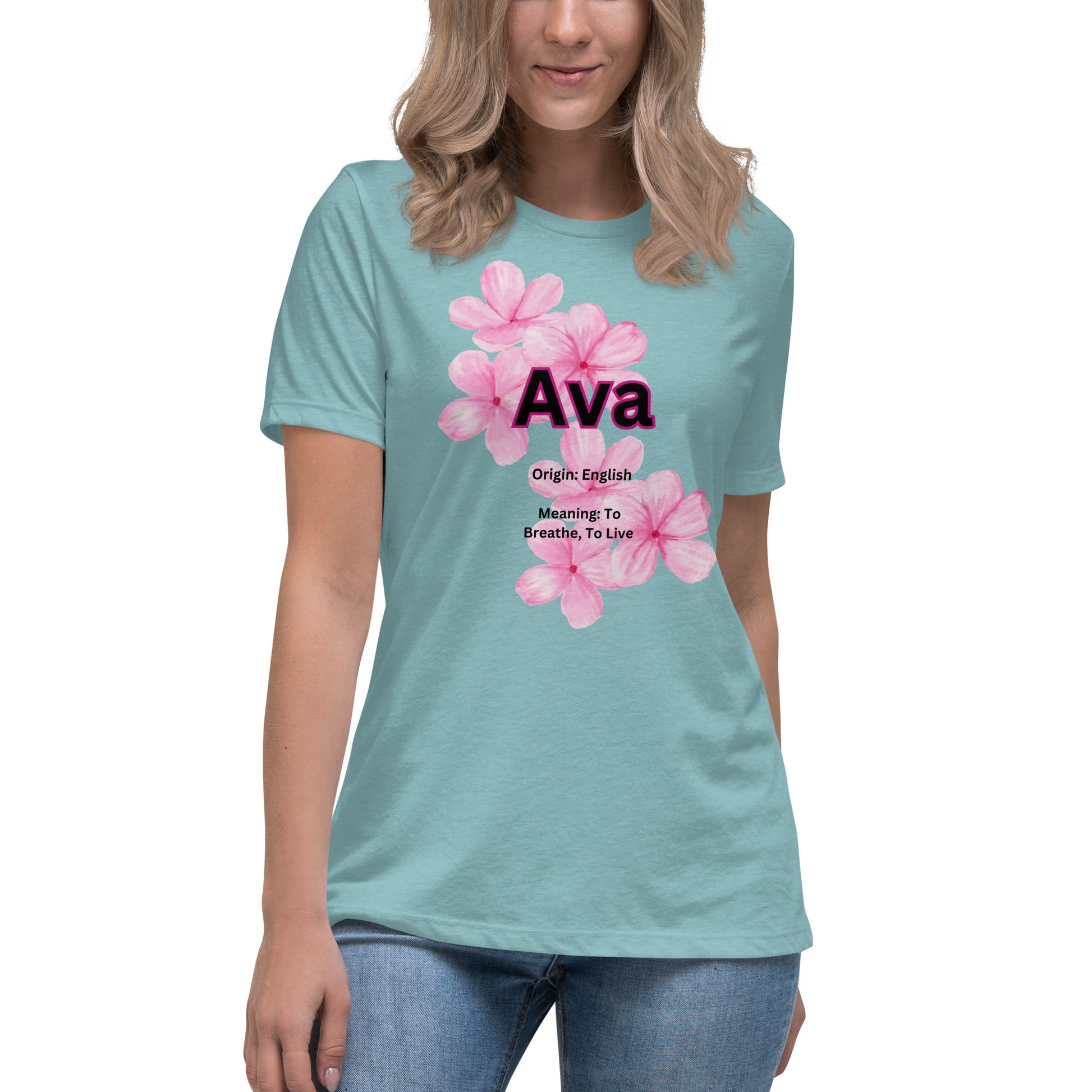 Ava Name | Short Sleeve | Women's Relaxed T-Shirt   - #tag1# - #tag2# - 