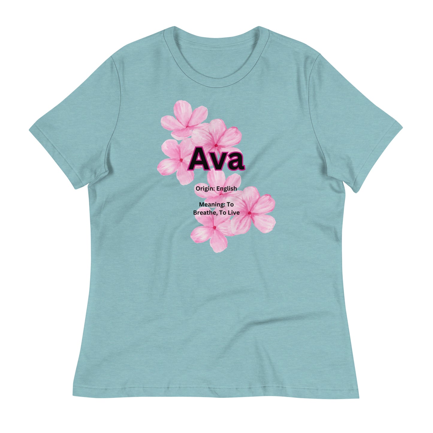 Ava Name | Short Sleeve | Women's Relaxed T-Shirt   - #tag1# - #tag2# - 