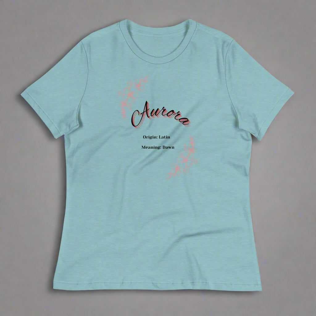 Aurora Name | Short Sleeve | Women's Relaxed T-Shirt   - #tag1# - #tag2# - 