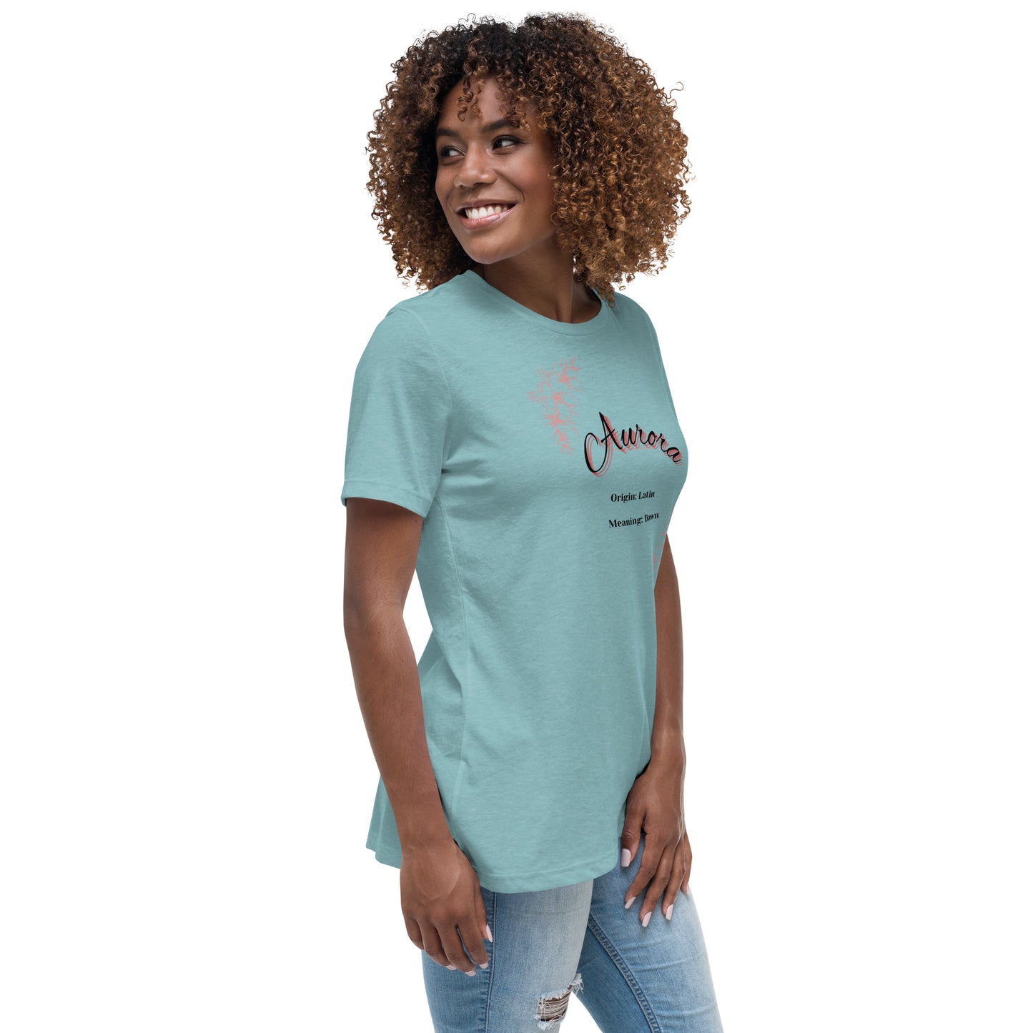 Aurora Name | Short Sleeve | Women's Relaxed T-Shirt   - #tag1# - #tag2# - 