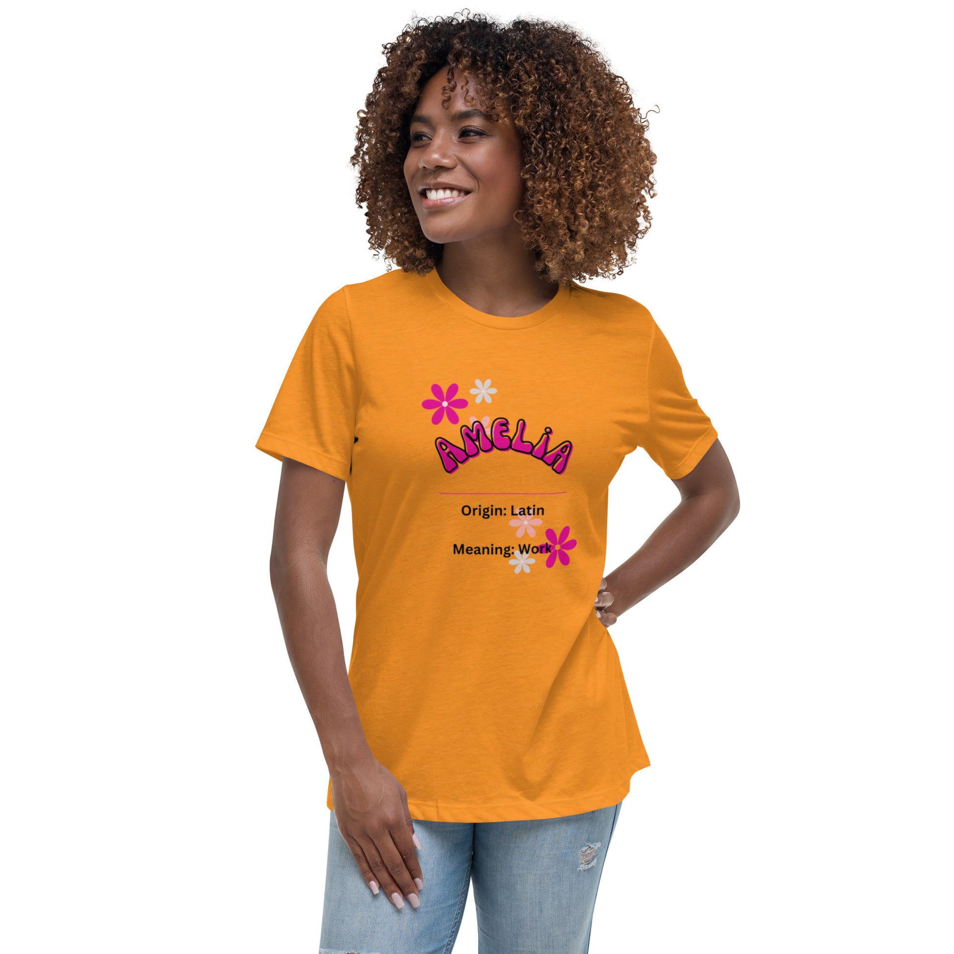 Amelia Name | Short Sleeve | Women's Relaxed T-Shirt   - #tag1# - #tag2# - 