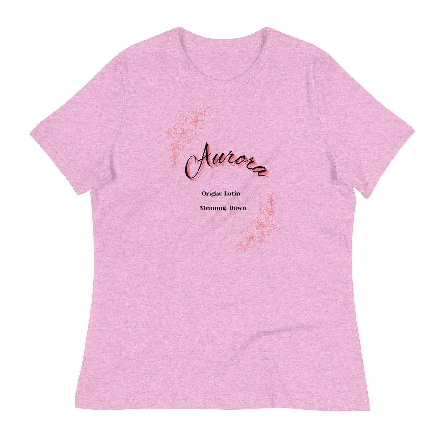 Aurora Name | Short Sleeve | Women's Relaxed T-Shirt   - #tag1# - #tag2# - 