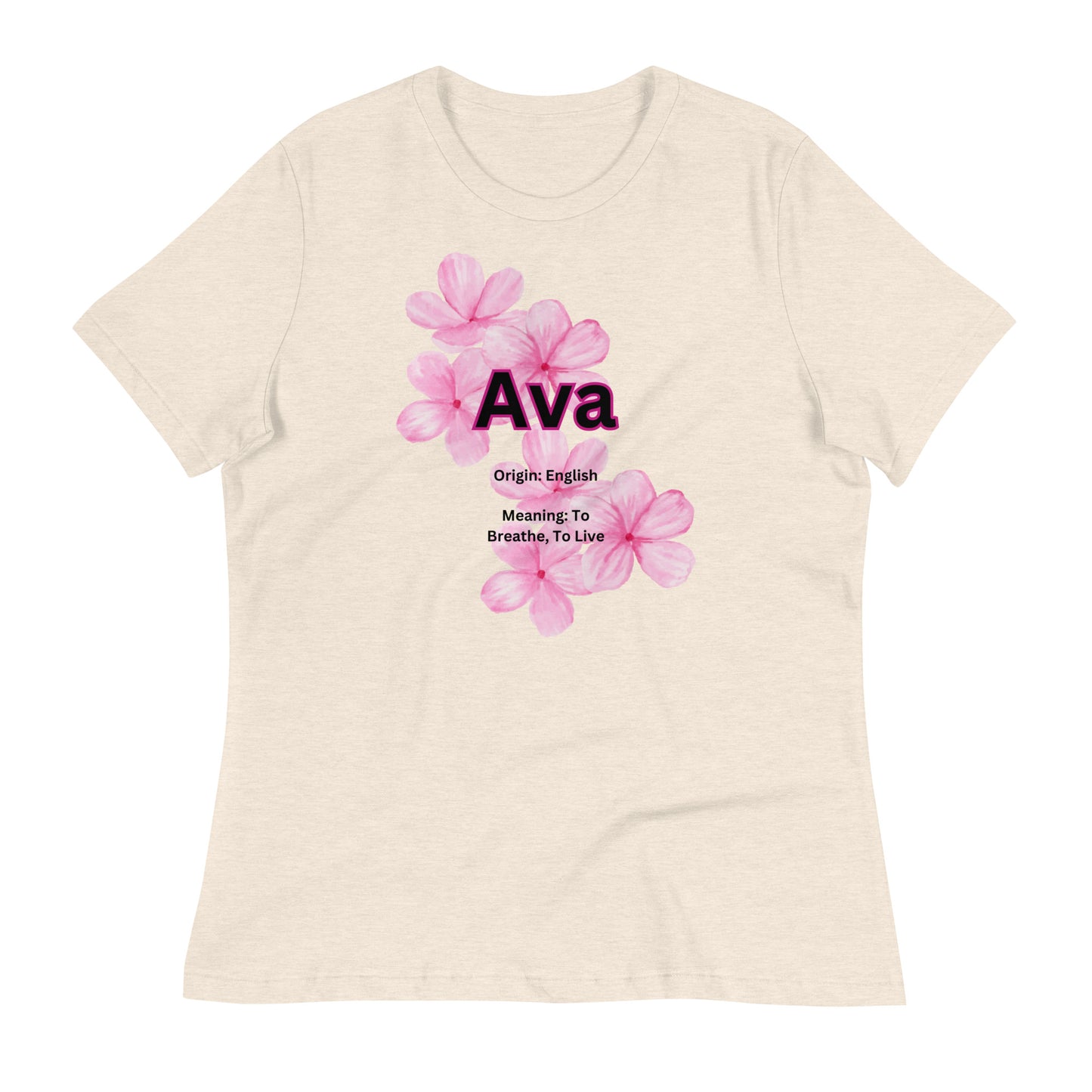 Ava Name | Short Sleeve | Women's Relaxed T-Shirt   - #tag1# - #tag2# - 