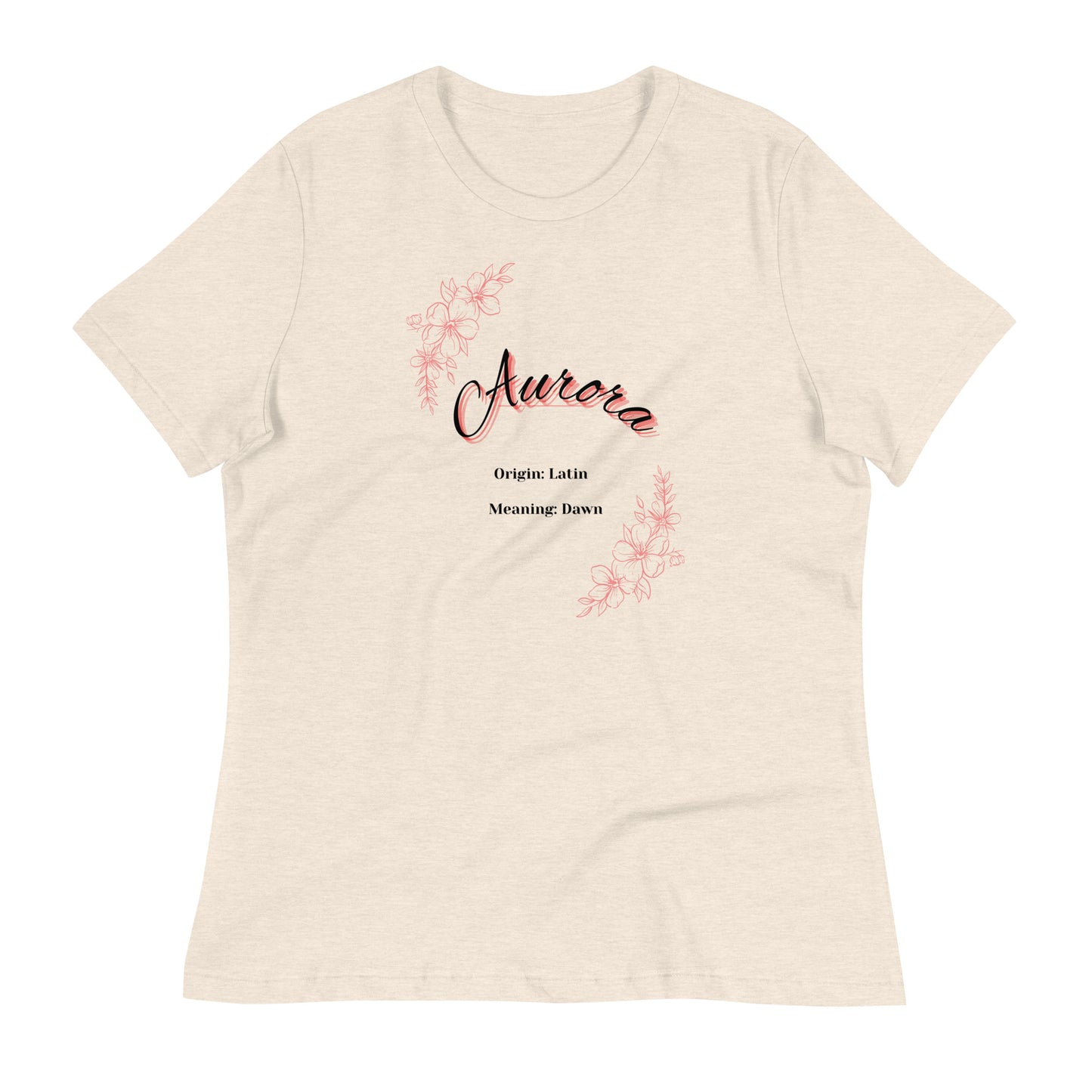 Aurora Name | Short Sleeve | Women's Relaxed T-Shirt   - #tag1# - #tag2# - 