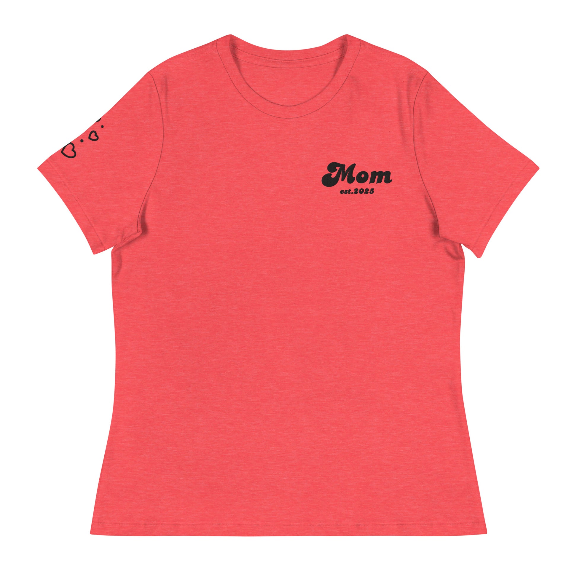 Mom est. 2025 | Embroidered | Short Sleeve | Women's Relaxed T-Shirt   - #tag1# - #tag2# - 