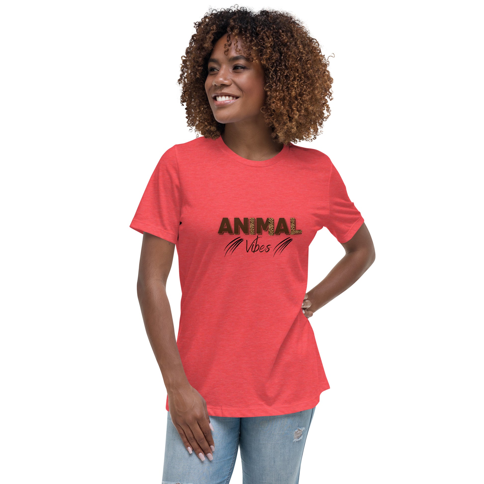 Animal Vibes | Short Sleeve | Women's Relaxed T-Shirt   - #tag1# - #tag2# - 