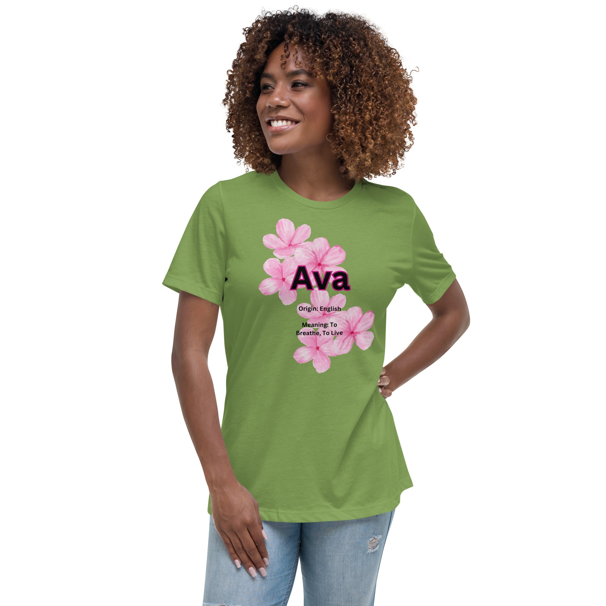 Ava Name | Short Sleeve | Women's Relaxed T-Shirt   - #tag1# - #tag2# - 