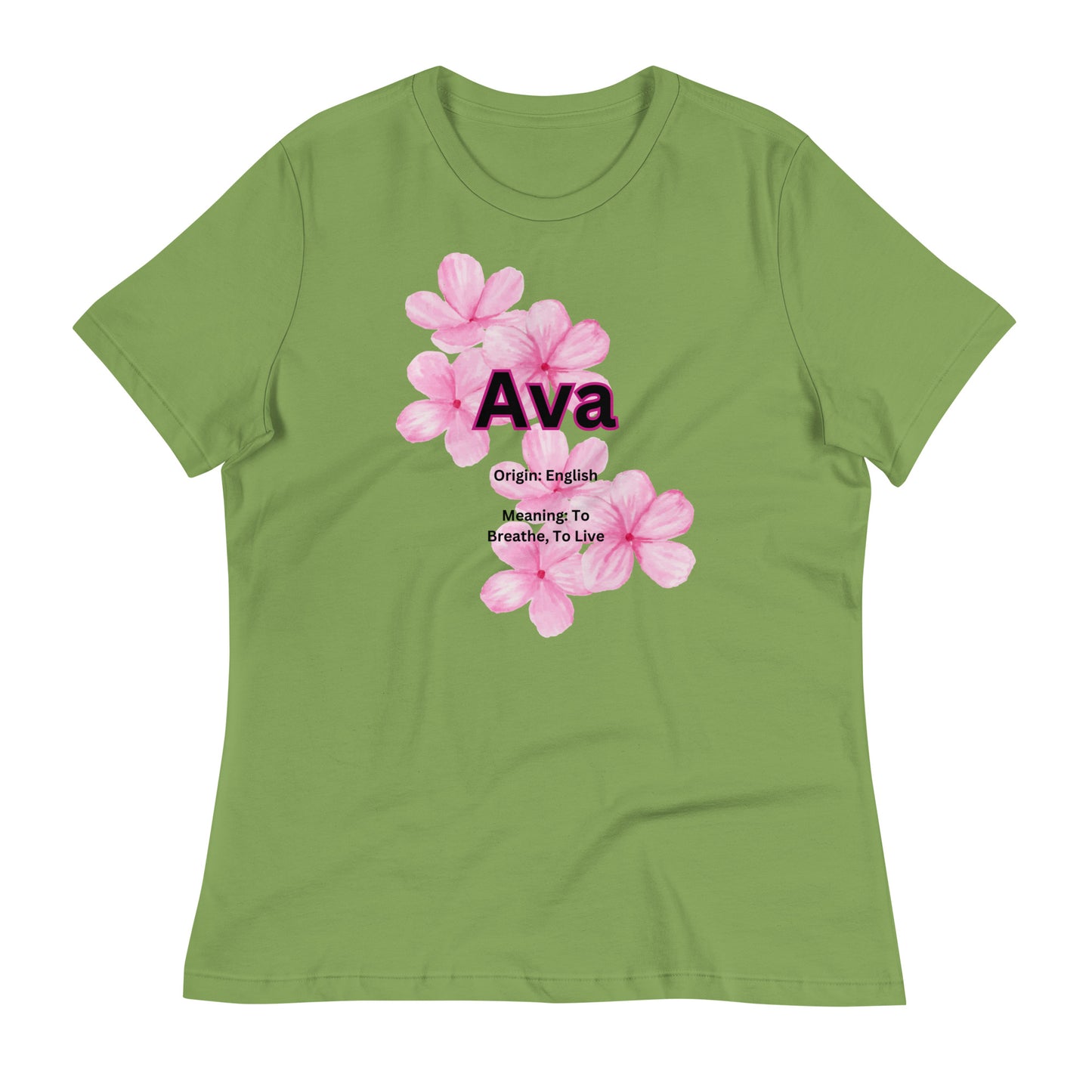 Ava Name | Short Sleeve | Women's Relaxed T-Shirt   - #tag1# - #tag2# - 