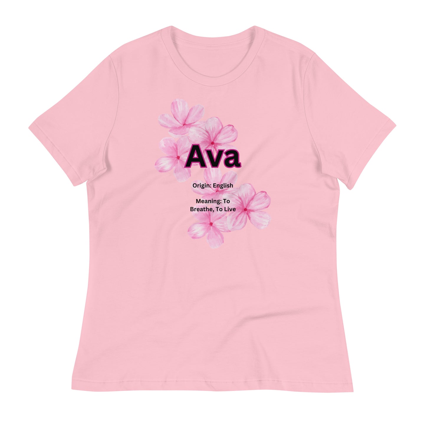 Ava Name | Short Sleeve | Women's Relaxed T-Shirt   - #tag1# - #tag2# - 