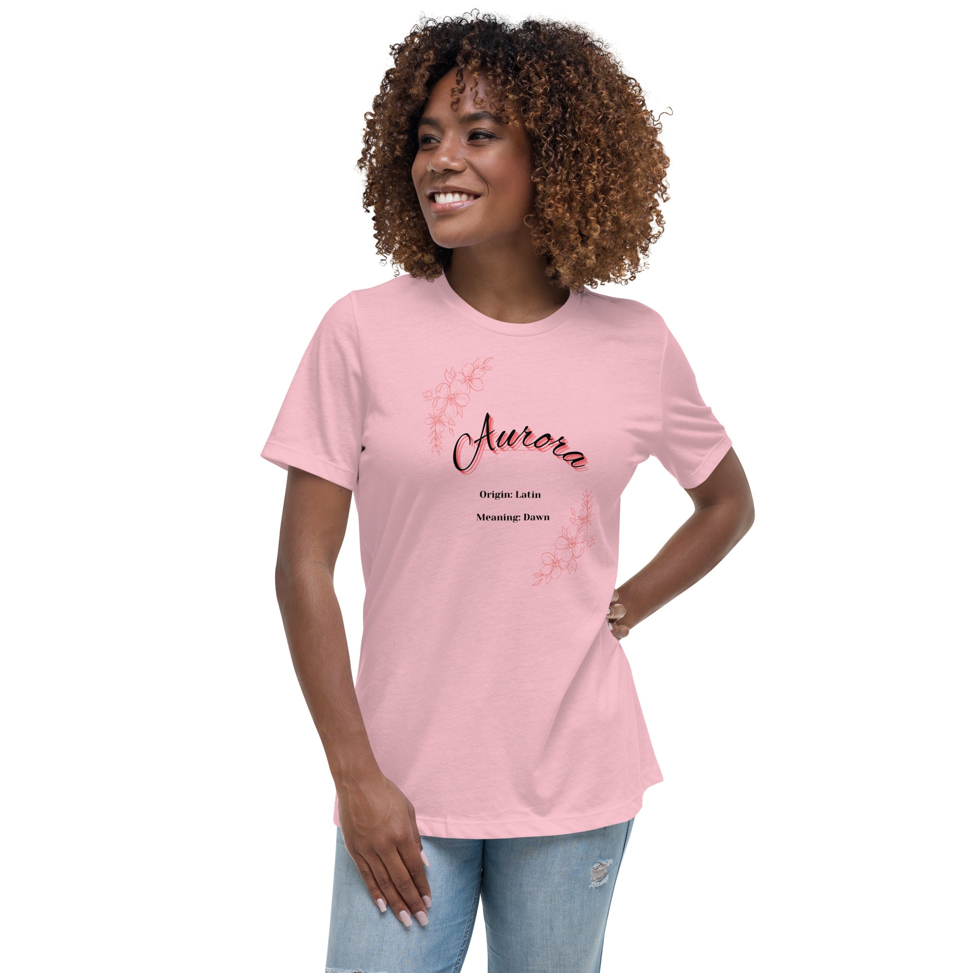 Aurora Name | Short Sleeve | Women's Relaxed T-Shirt   - #tag1# - #tag2# - 