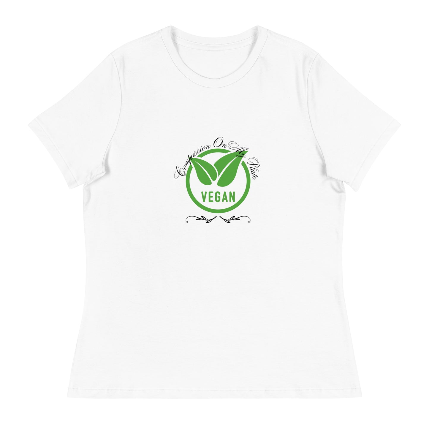 Compassion On My Plate | Short Sleeve | Women's Relaxed T-Shirt   - #tag1# - #tag2# - 