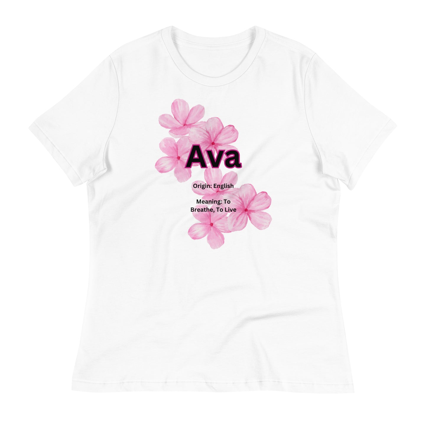 Ava Name | Short Sleeve | Women's Relaxed T-Shirt   - #tag1# - #tag2# - 