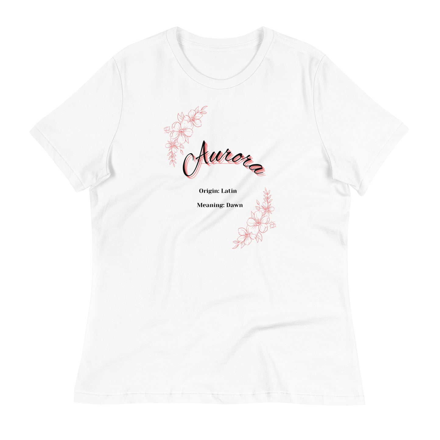 Aurora Name | Short Sleeve | Women's Relaxed T-Shirt   - #tag1# - #tag2# - 